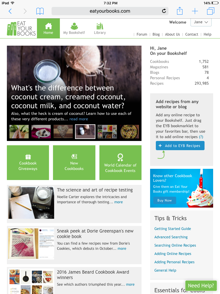 Home page